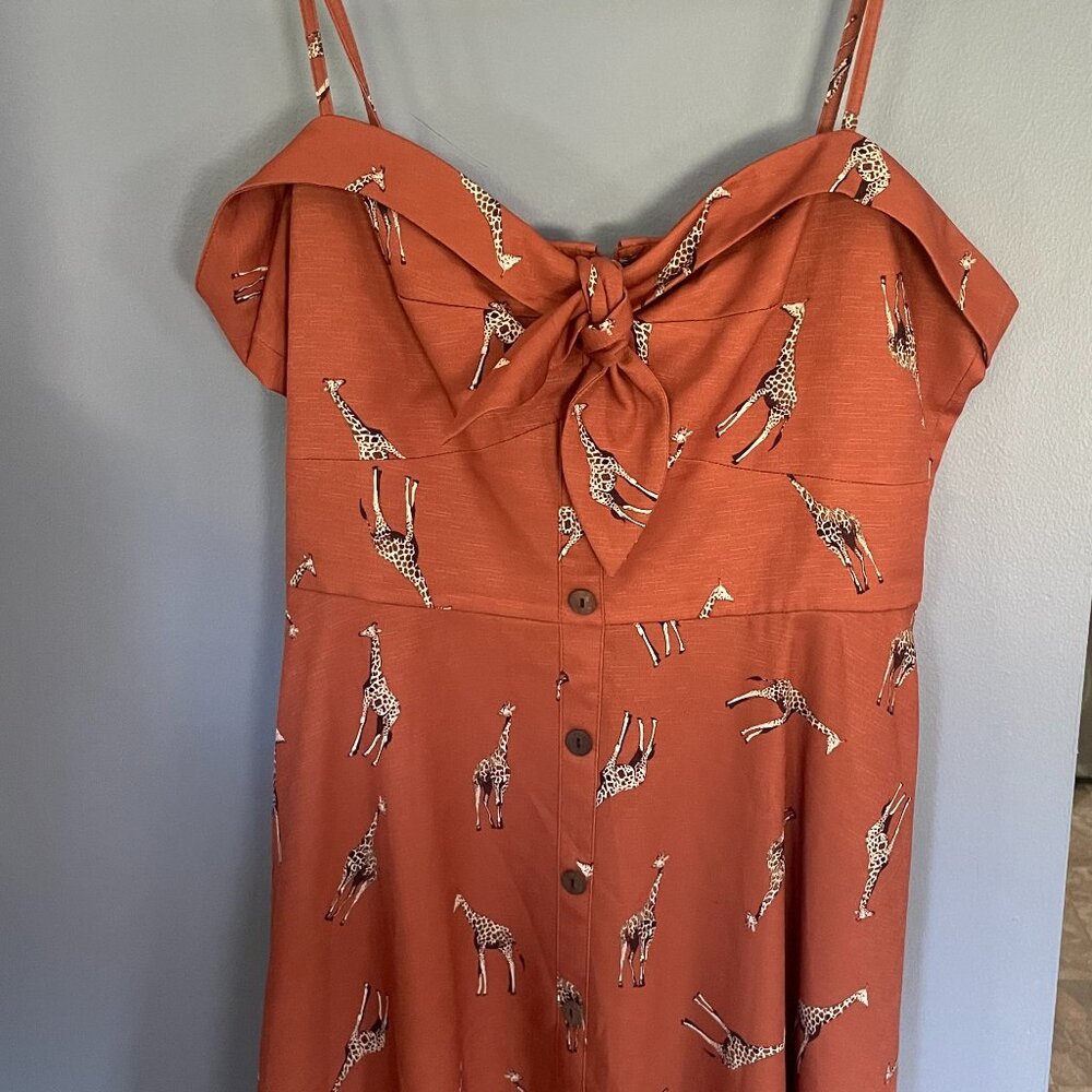 Hutch for Anthropology Giraffe print dress